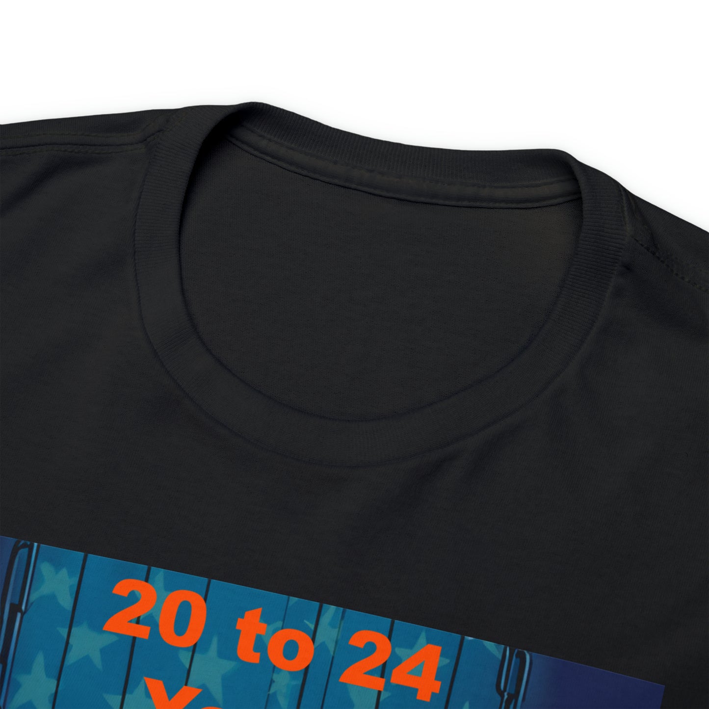 20 to 24 Years - Organge Man on a Bench - Unisex Heavy Cotton Tee